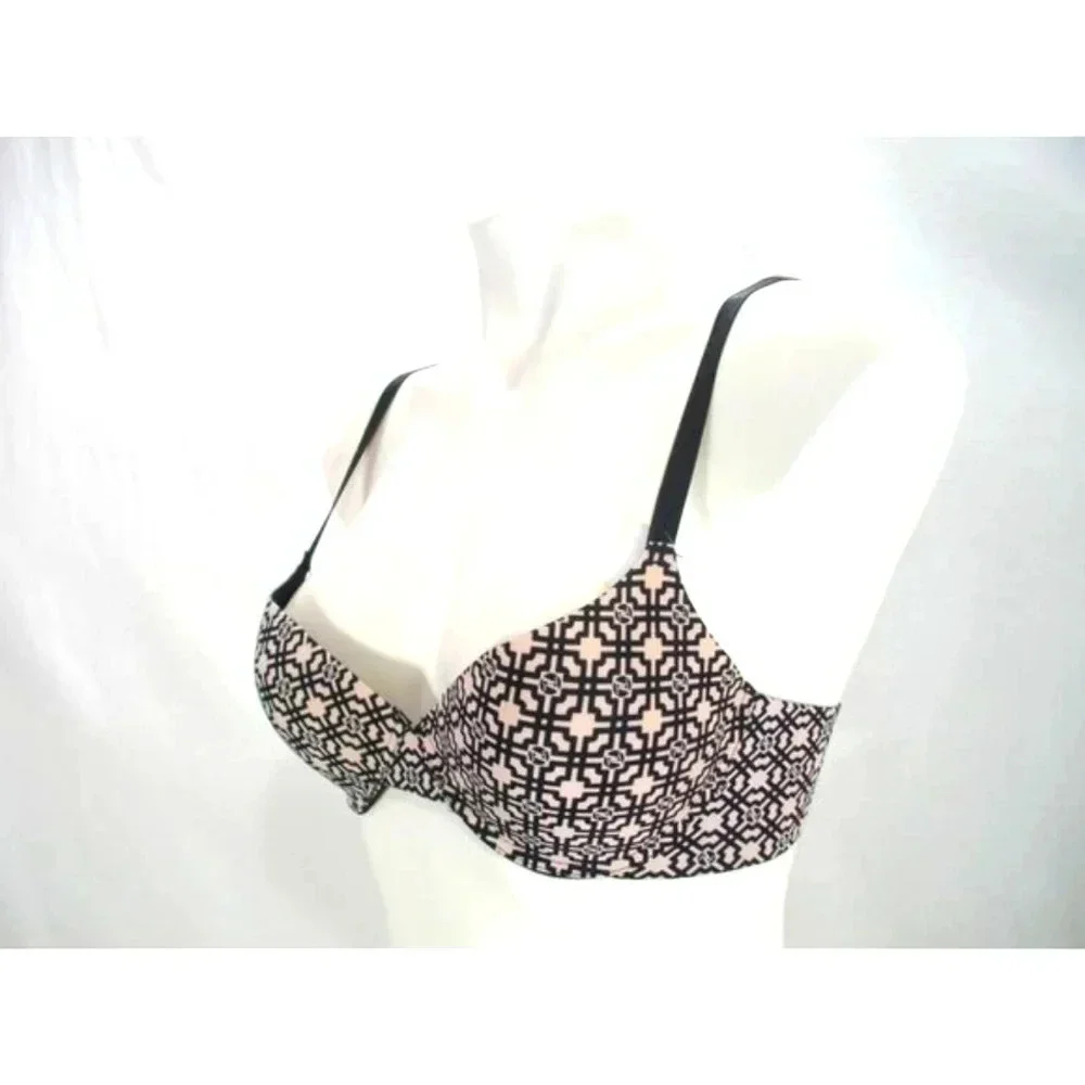 Adrienne Vittadini Push Up Seamless Underwire Bra 34B Taupe & Black NWT  New Wit